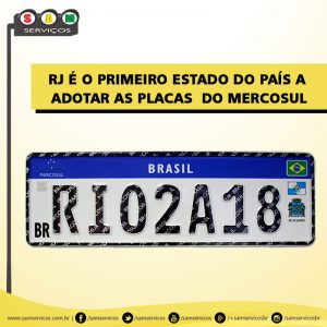 Placa-Mercosul-RJ - SAM SERVIÇOS